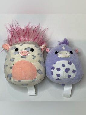 Squishmallows Rosie The Pig Squish-Doo 8”  and Meadow the Horse 5”